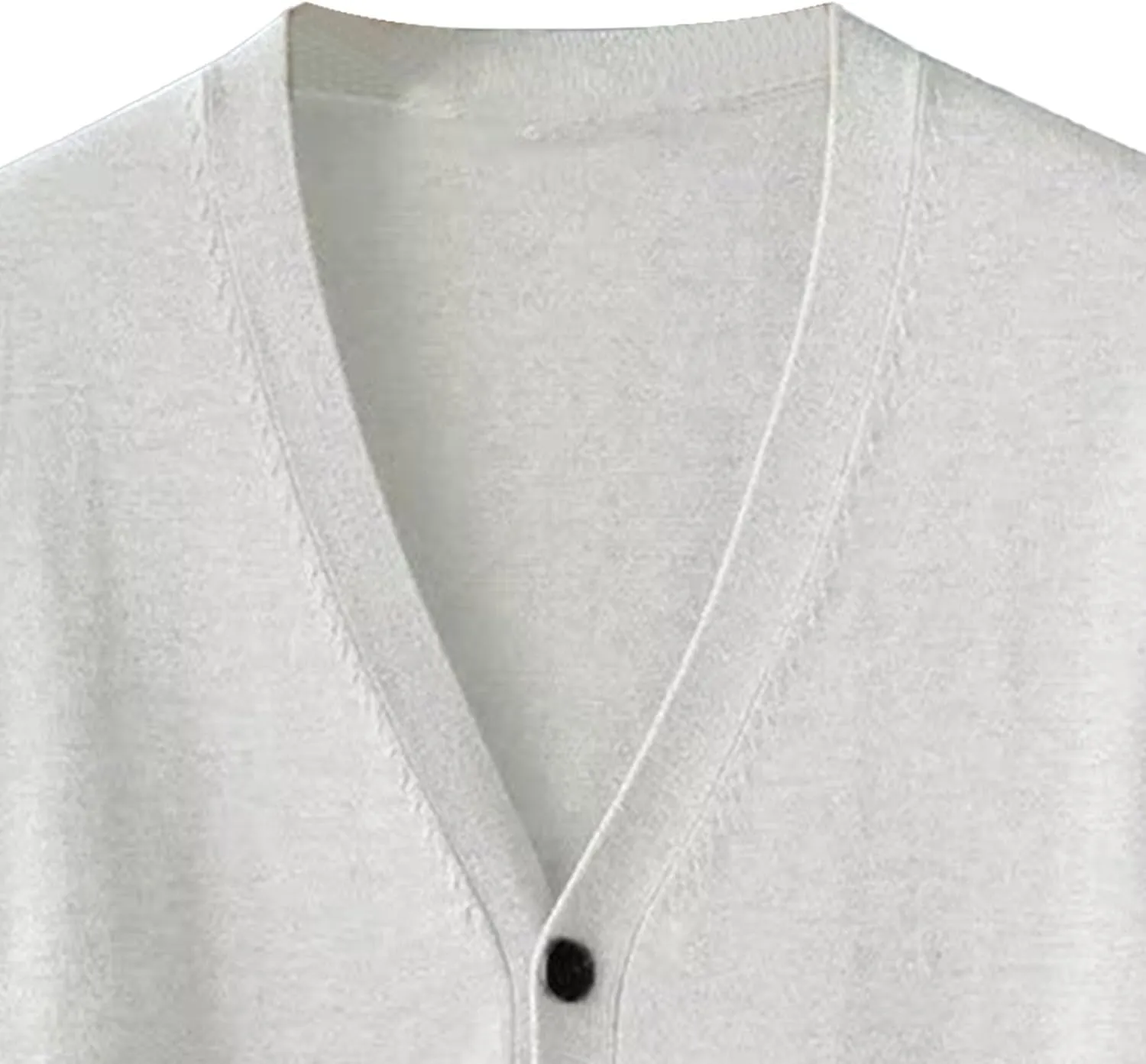 Men's V-Neck Knitted Jacket Lightweight Knit Button Down Male Sweaters Slim Long Sleeve Knits Cardigans