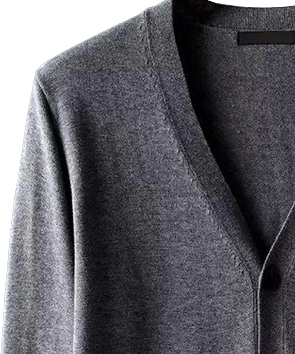 Men's V-Neck Knitted Jacket Lightweight Knit Button Down Male Sweaters Slim Long Sleeve Knits Cardigans