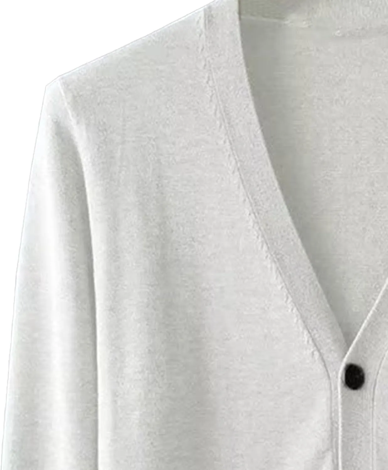 Men's V-Neck Knitted Jacket Lightweight Knit Button Down Male Sweaters Slim Long Sleeve Knits Cardigans