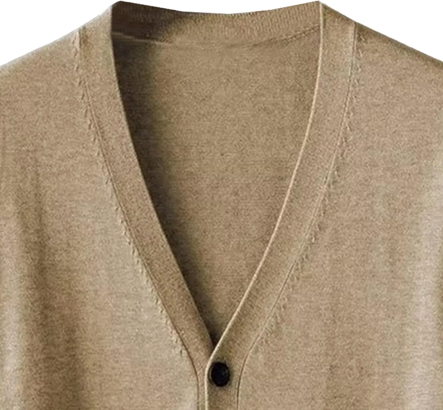 Men's V-Neck Knitted Jacket Lightweight Knit Button Down Male Sweaters Slim Long Sleeve Knits Cardigans