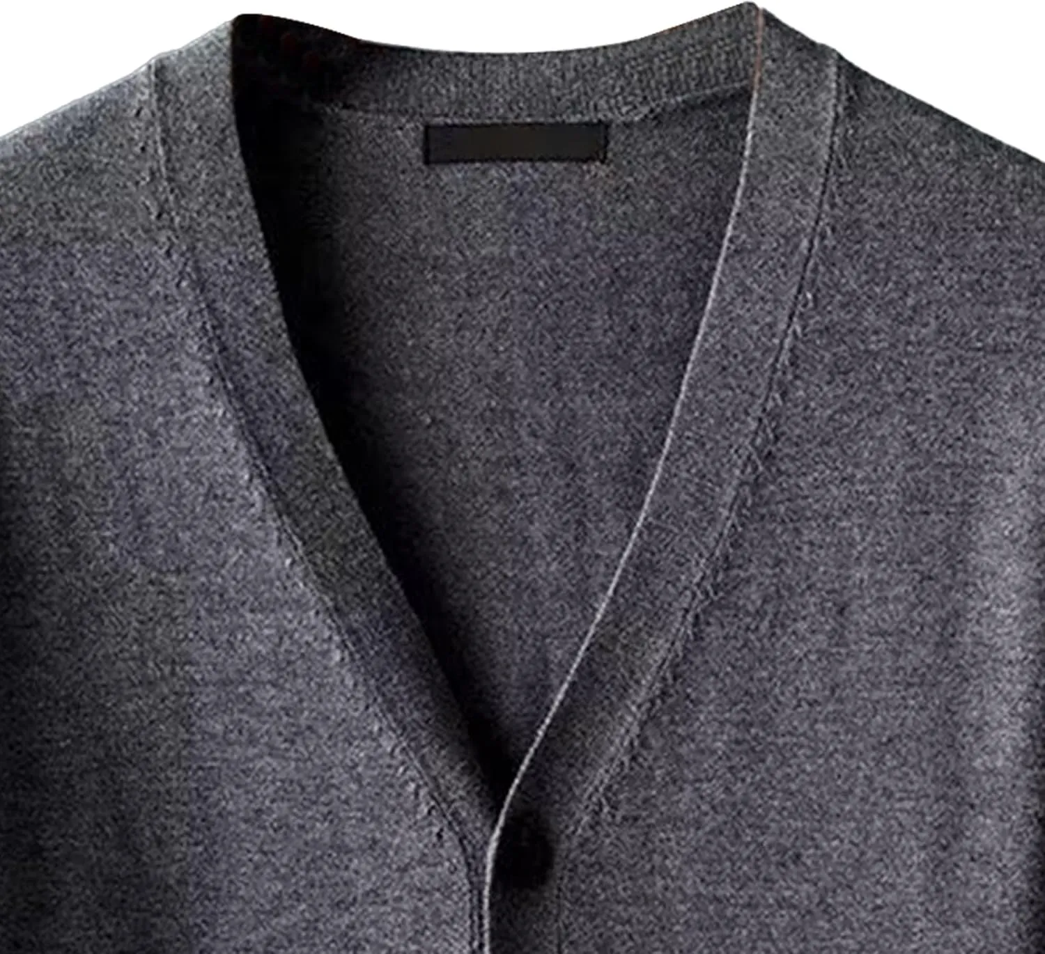 Men's V-Neck Knitted Jacket Lightweight Knit Button Down Male Sweaters Slim Long Sleeve Knits Cardigans