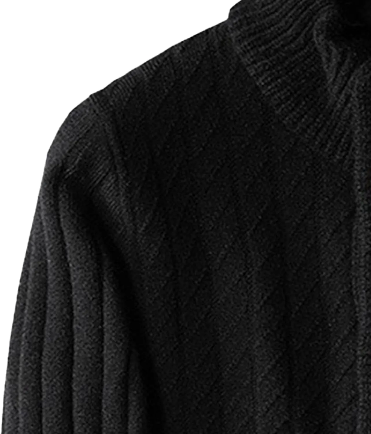Men's Warm Loose Knitted Jacket Casual Button Down Men Knit Sweaters Coat Lightweight Stand Collar Knits Cardigan