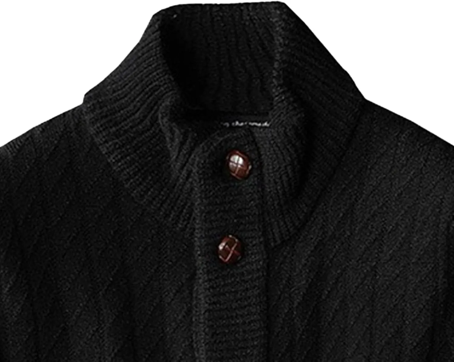 Men's Warm Loose Knitted Jacket Casual Button Down Men Knit Sweaters Coat Lightweight Stand Collar Knits Cardigan