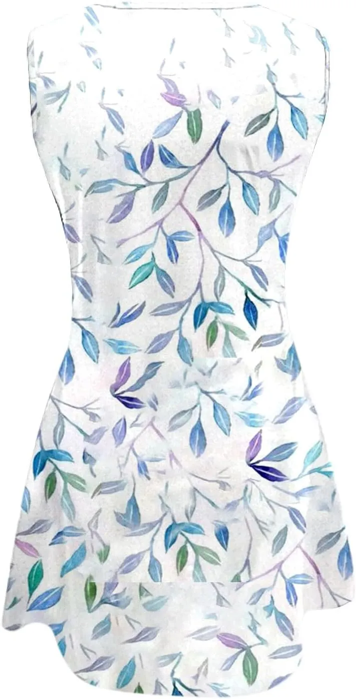 Midi Summer Dresses for Women Womens with Pockets Summer Casual Tank Dress Sleeveless Midi Beach Dress Linen Dress