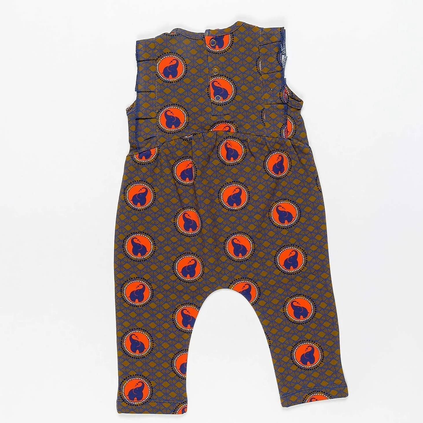 Naomi & Prints Elephant Ruffle Jumpsuit