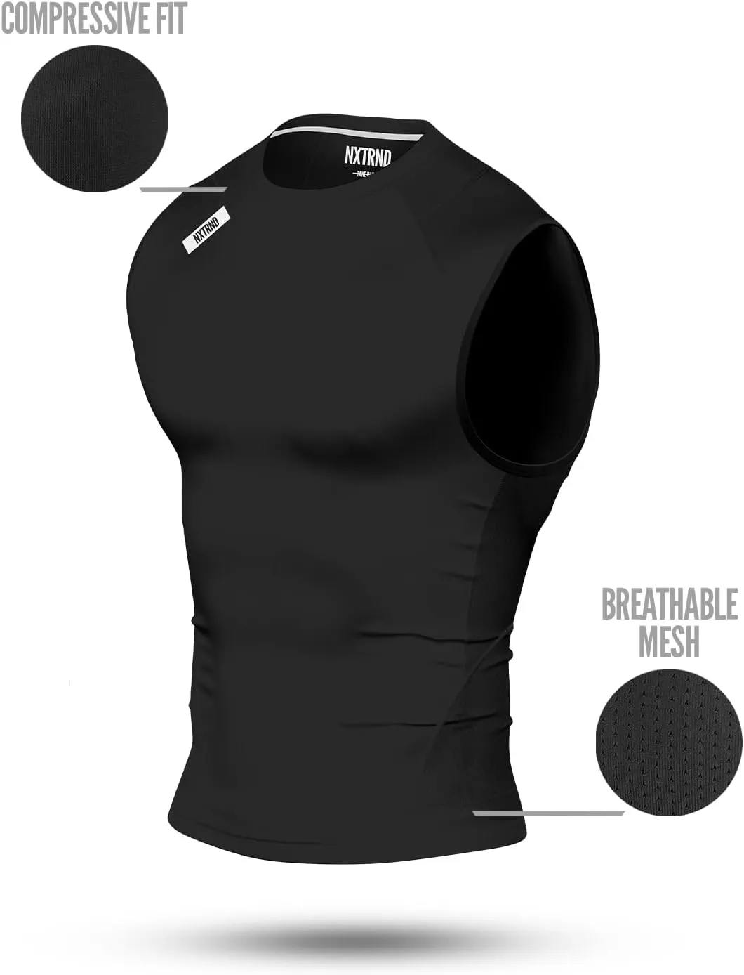 Nxtrnd Men's Compression Tank Top, Sleeveless Compression Shirt