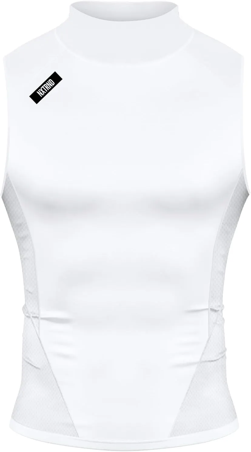 Nxtrnd Men's Turtleneck Compression Tank Top, Sleeveless Mock Neck