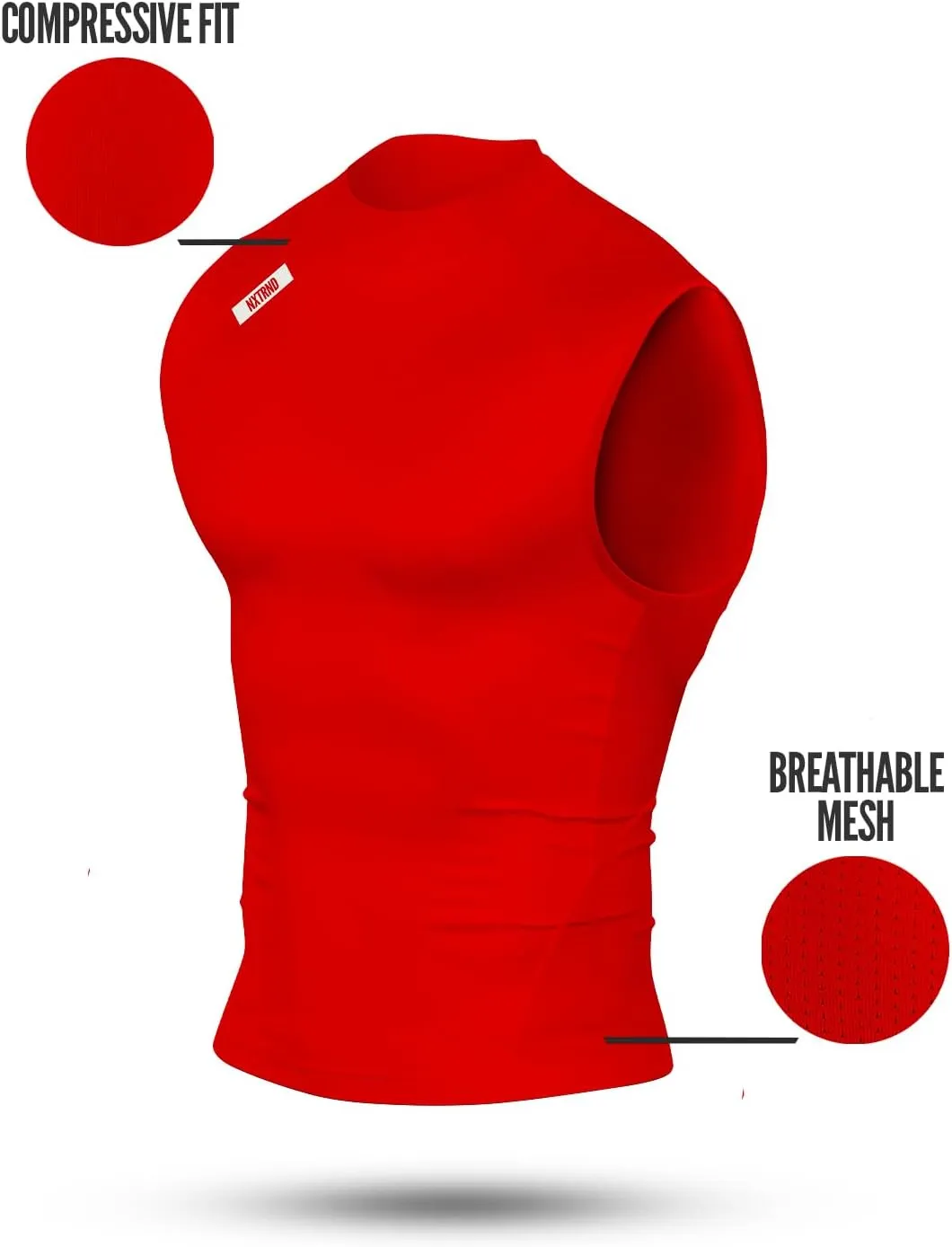 Nxtrnd Men's Turtleneck Compression Tank Top, Sleeveless Mock Neck