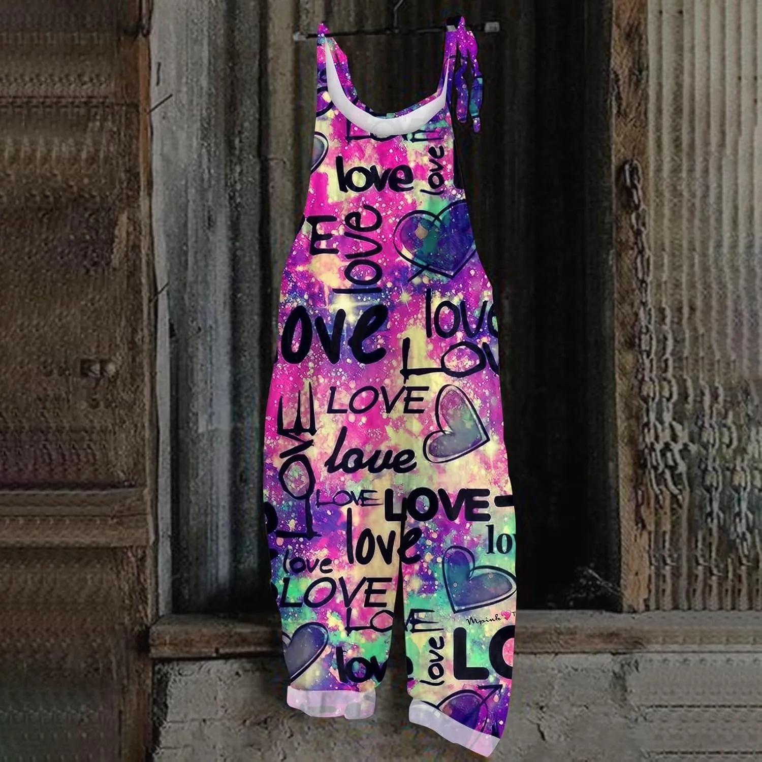 OIOLOYJM Summer Plus Size Floral Boho Bib Cotton Linen Overalls for Women 2025 Hippie Jumpsuits Print Spaghetti Strap Rompers