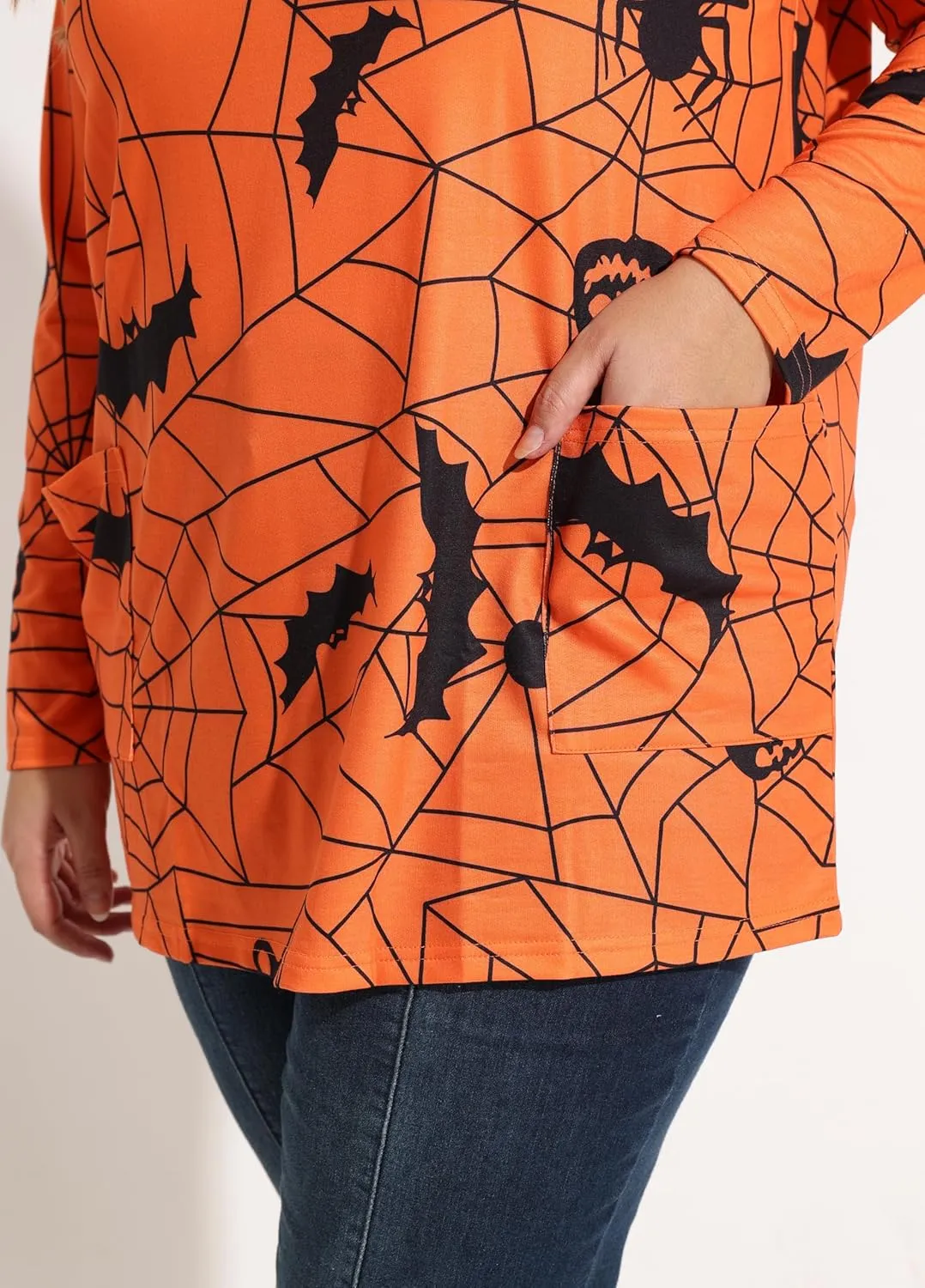 RITERA Plus Size Top for Women Long Sleeve Tunic Tops Winter Shirts Fall Casual T-shirts with Pockets Crewneck XL-5XL