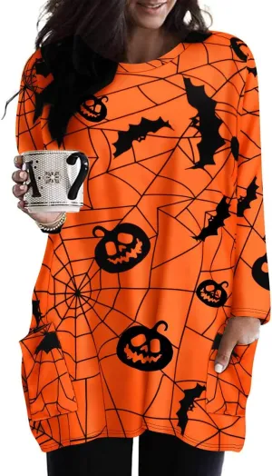 RITERA Plus Size Top for Women Long Sleeve Tunic Tops Winter Shirts Fall Casual T-shirts with Pockets Crewneck XL-5XL