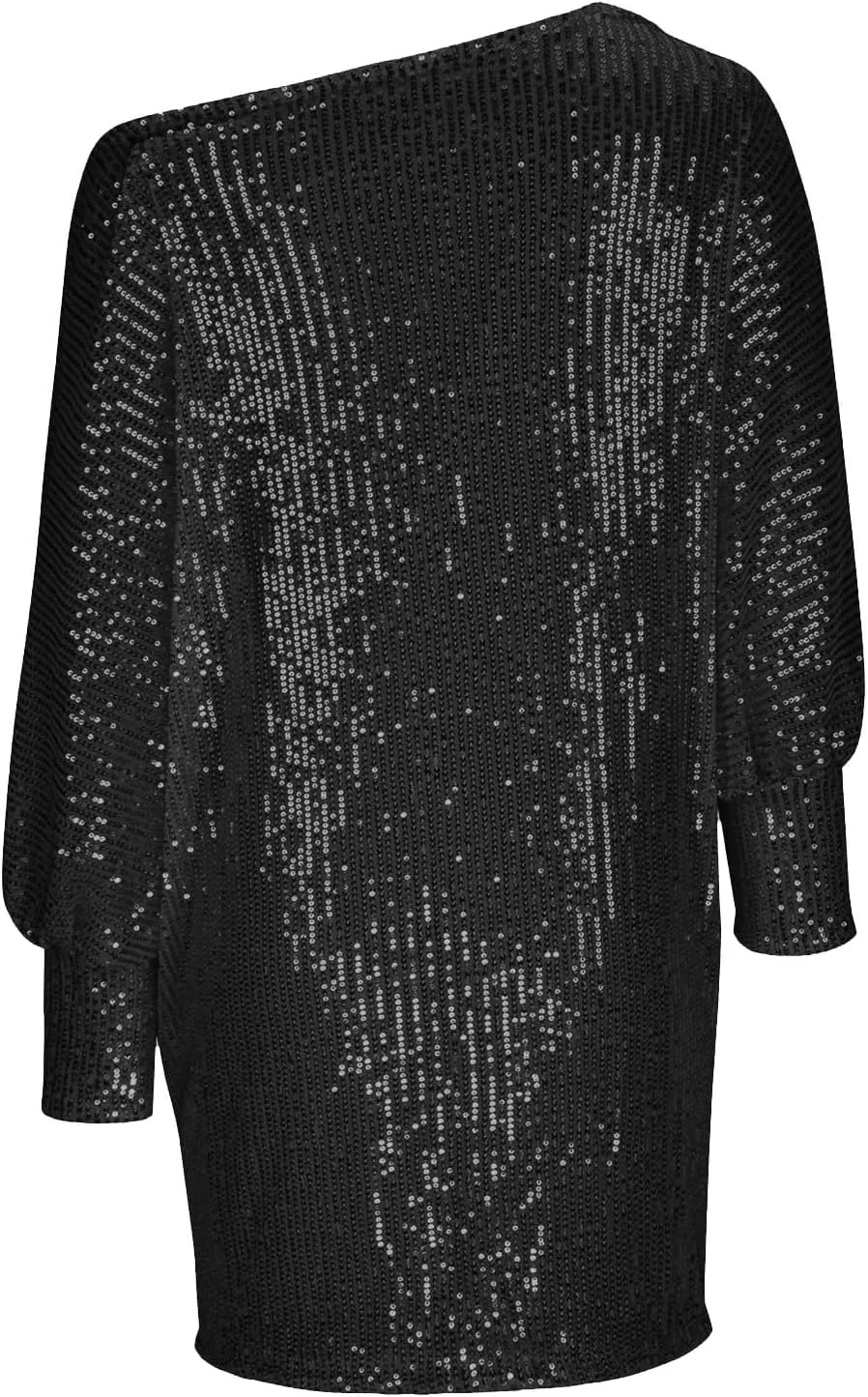 Sparkly Dresses for Women Women's Fashion Dresses Slant Shoulder Long Sleeve Dresses Solid Color Sexy Dresses