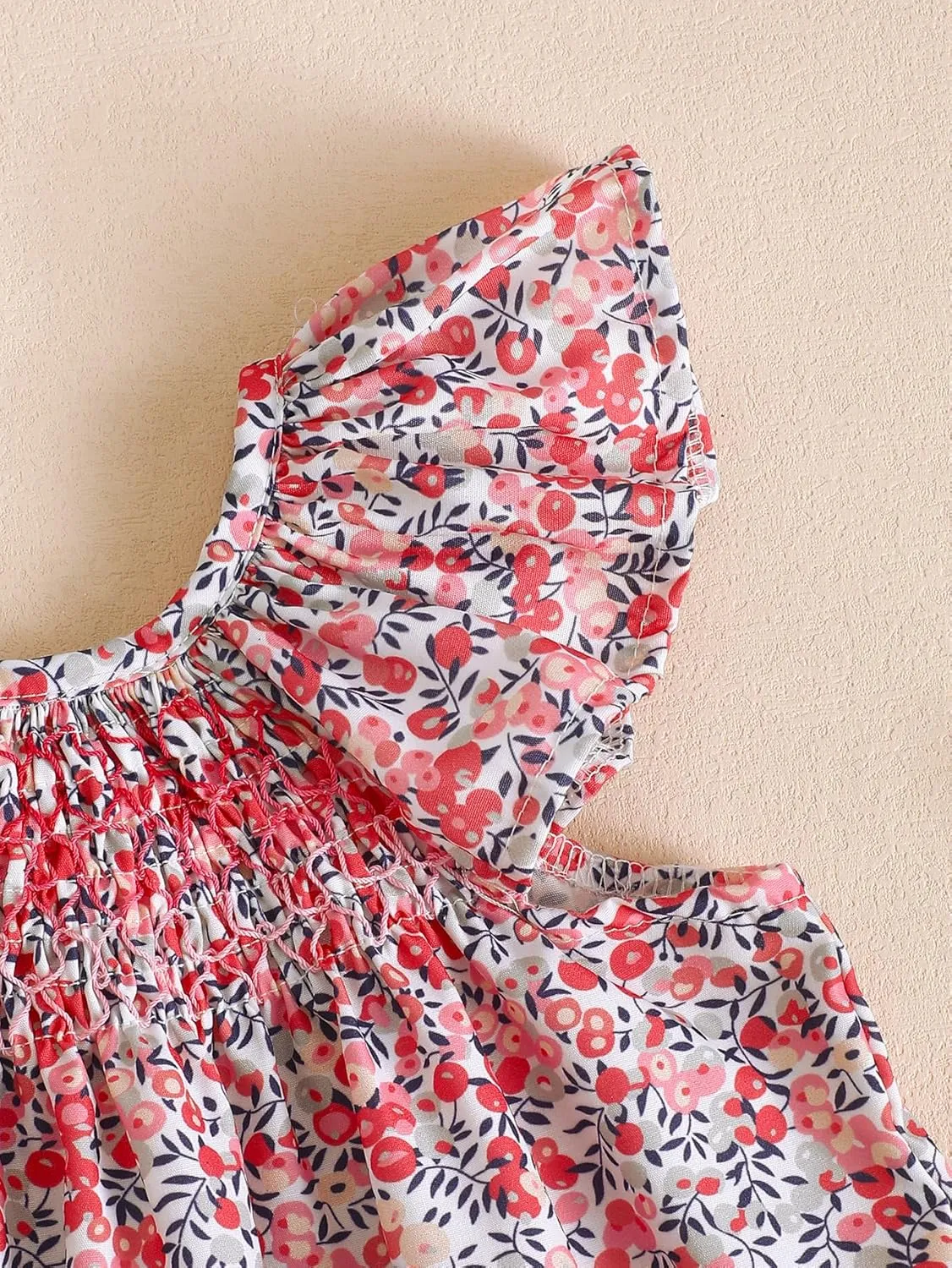 Summer Outfit Toddler Baby Girl Floral Dress Ruffle Sleeveless Dresses Tunic Dress Summer Sundress Girls Casual Dress