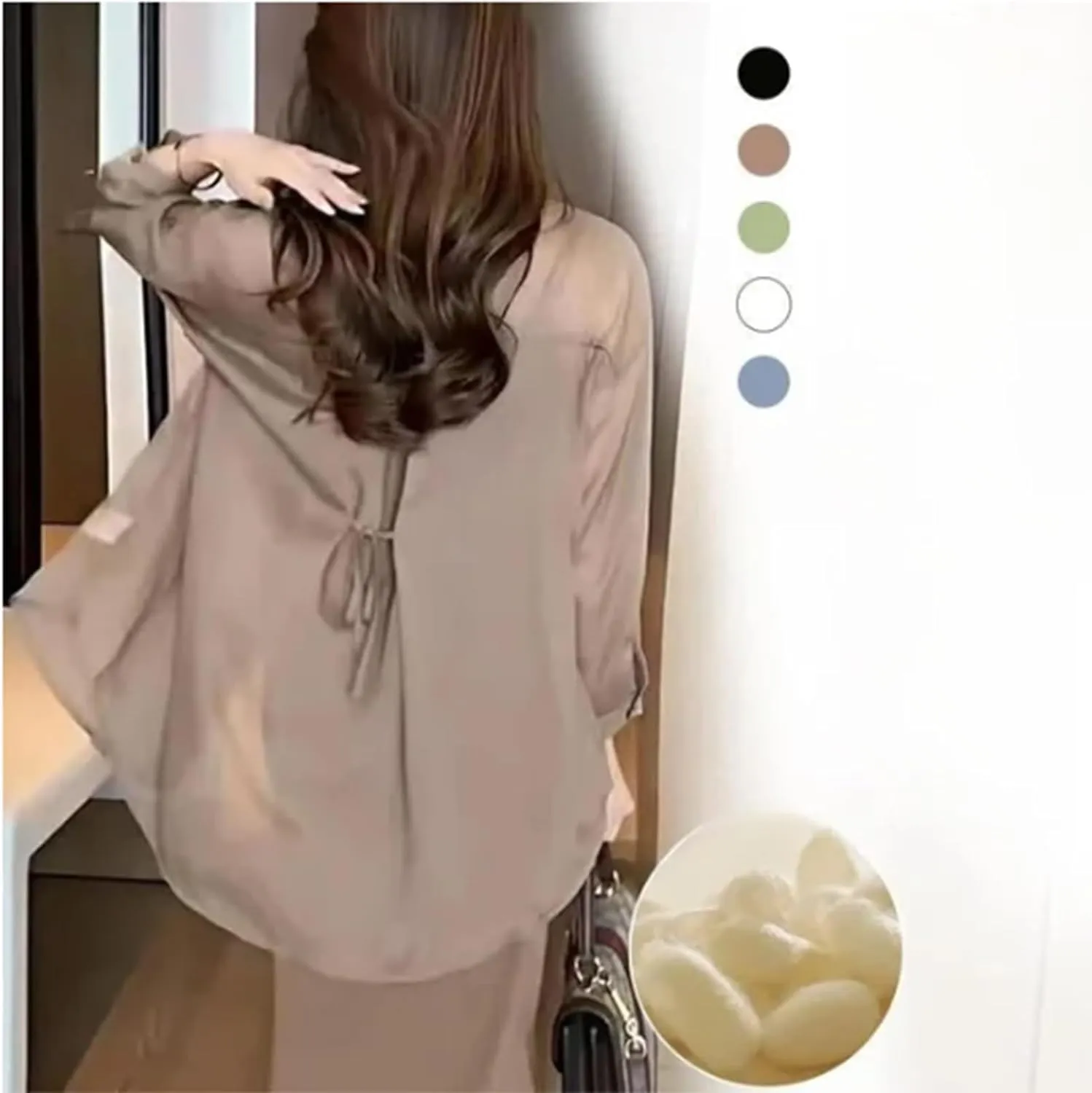 Summer Sunscreen Chiffon Shirt, Sunscreen T-Shirt in Silk Material, Long Sleeve Uv Blocking Shirts for Women