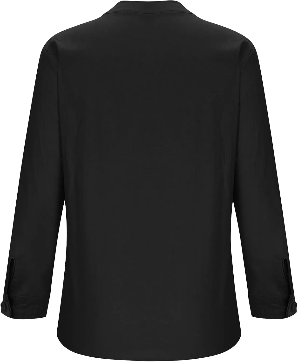 Summer Tops for Women Trendy 2025 Cotton Linen Business Shirts Long Sleeve V Neck Blouses Button Tunic Slim Outfits