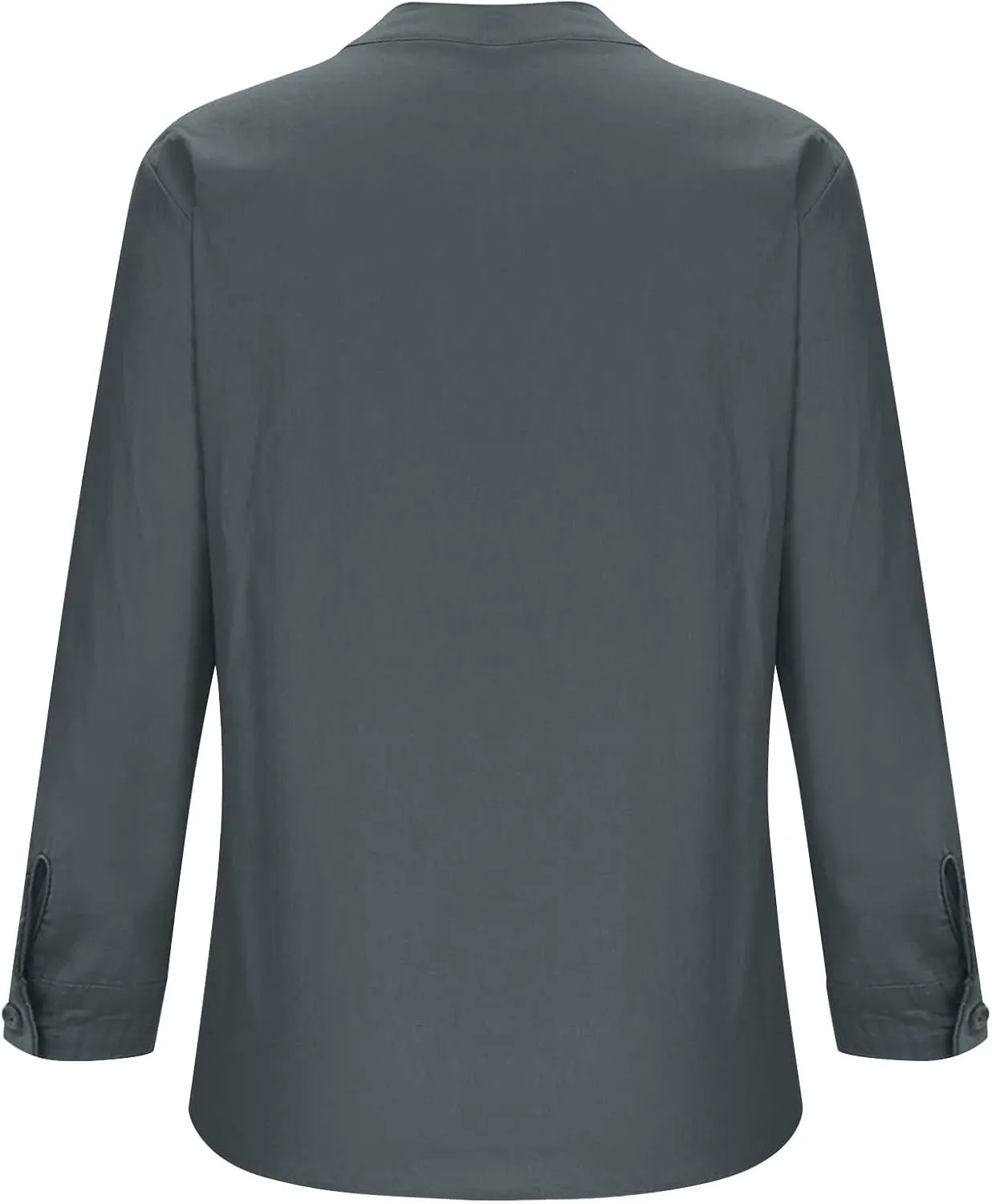 Summer Tops for Women Trendy 2025 Cotton Linen Business Shirts Long Sleeve V Neck Blouses Button Tunic Slim Outfits