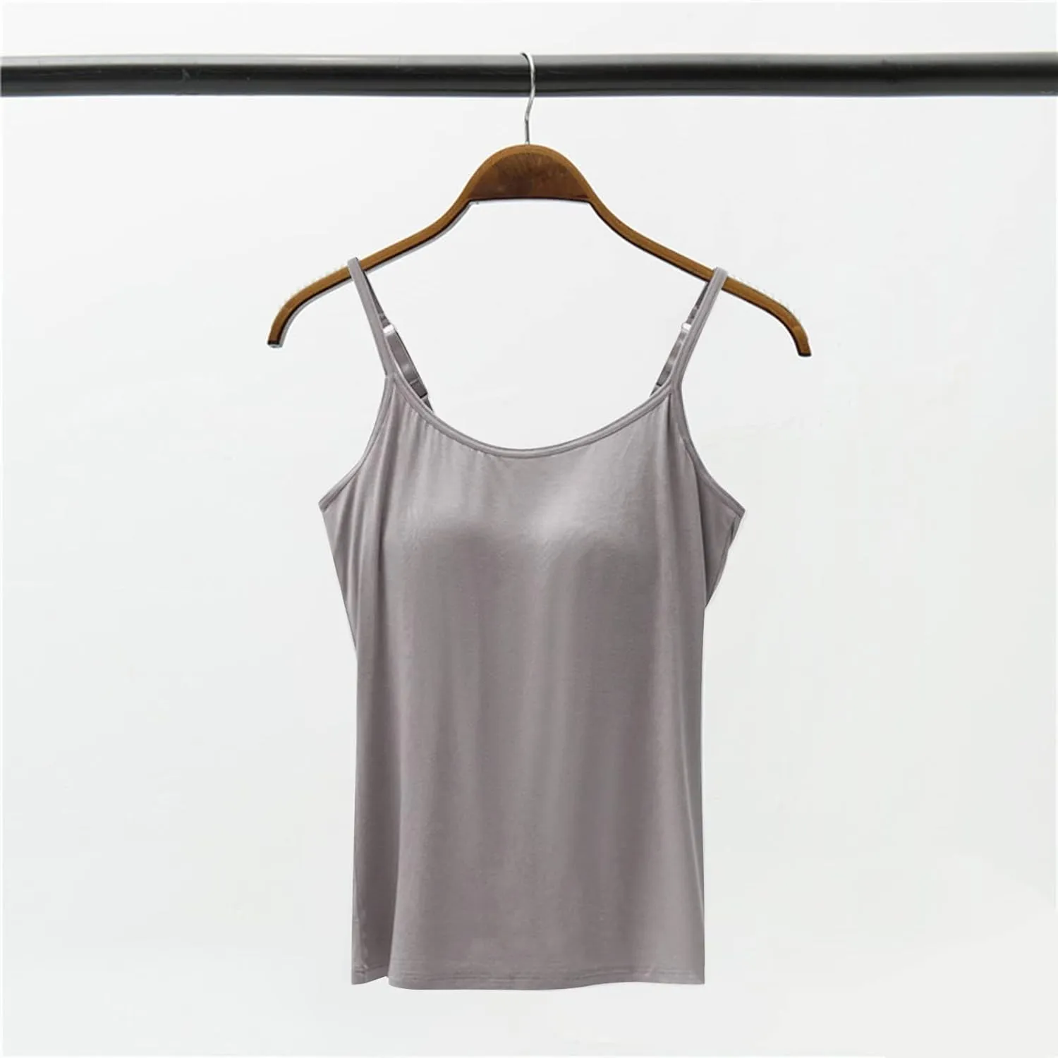 Tank Top for Women Cotton Tank Top with Built in Bra Camisole Tops wiith Padded Bra Workout Yoga Shirts