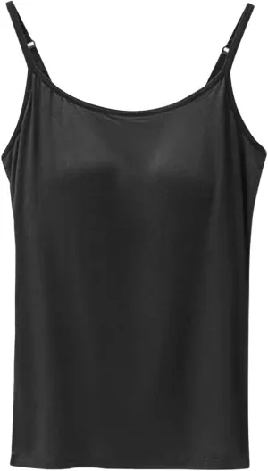 Tank Top for Women Cotton Tank Top with Built in Bra Camisole Tops wiith Padded Bra Workout Yoga Shirts
