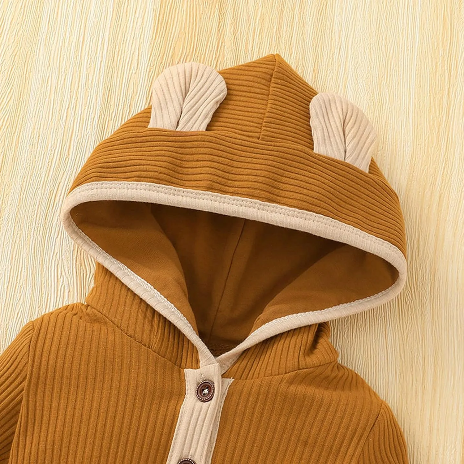 Thorn Tree Newborn Baby Girl Boy Hooded Romper Unisex Baby Knitted Jumpsuit Infant Kids Solid Outfits Baby Girl Boy Jumpsuit