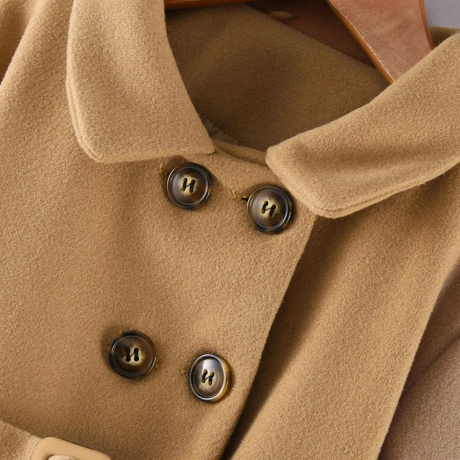 Toddler Baby Girls Classic Wool Blend Coat Winter Double Breasted Trench Coat Outwear Pea Coat Jacket
