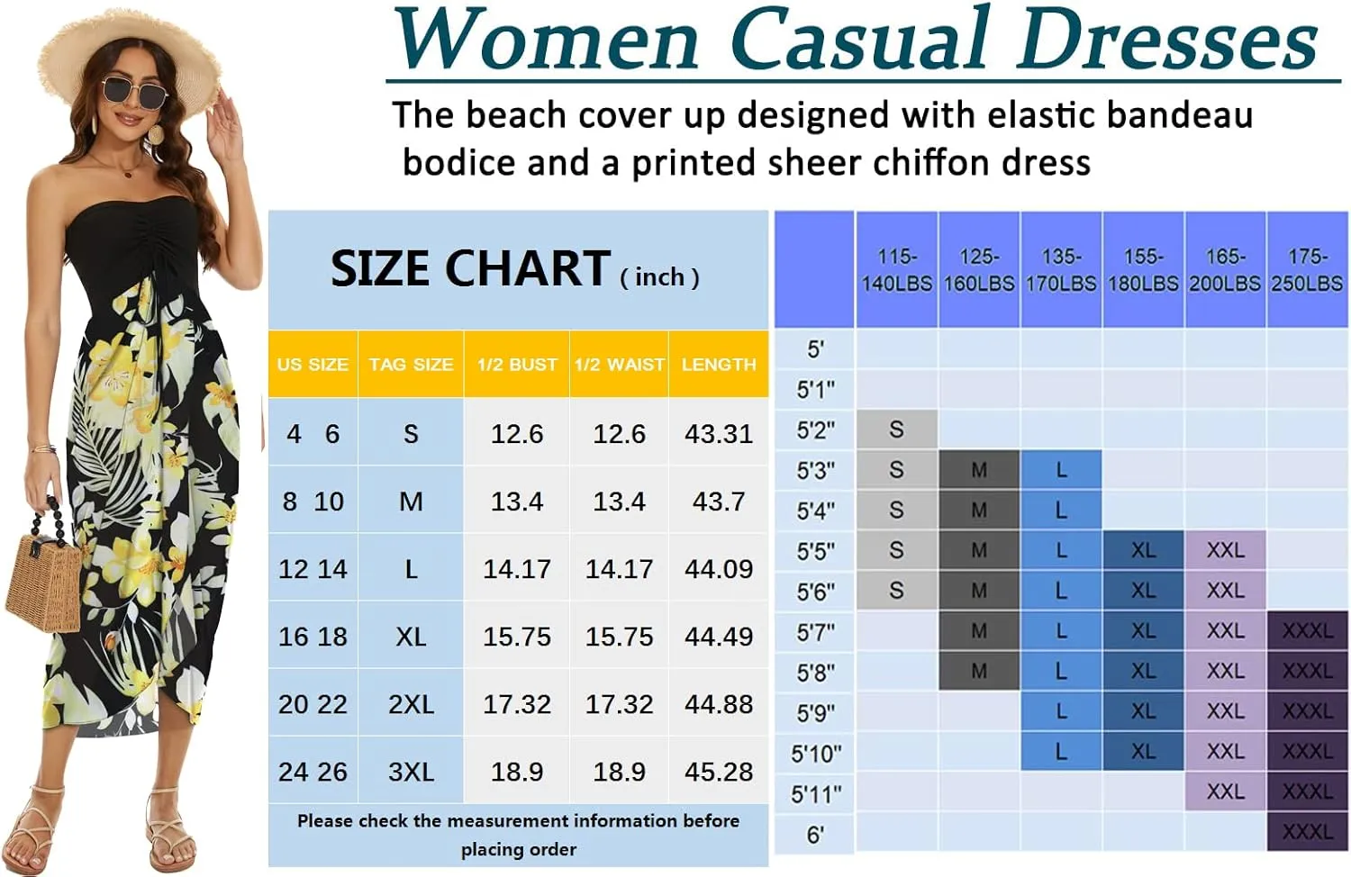 Women's Beach Dress Summer Maxi Sundress Strapless Hawaiian Cover Ups Asymmetrical Wrap Dresses