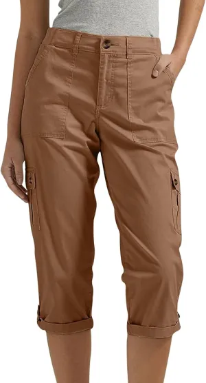 Women's Casual Capri Pants Plus Size High Waist Dress Straight Leg Petite Athletic Capri Short Trousers with Pockets