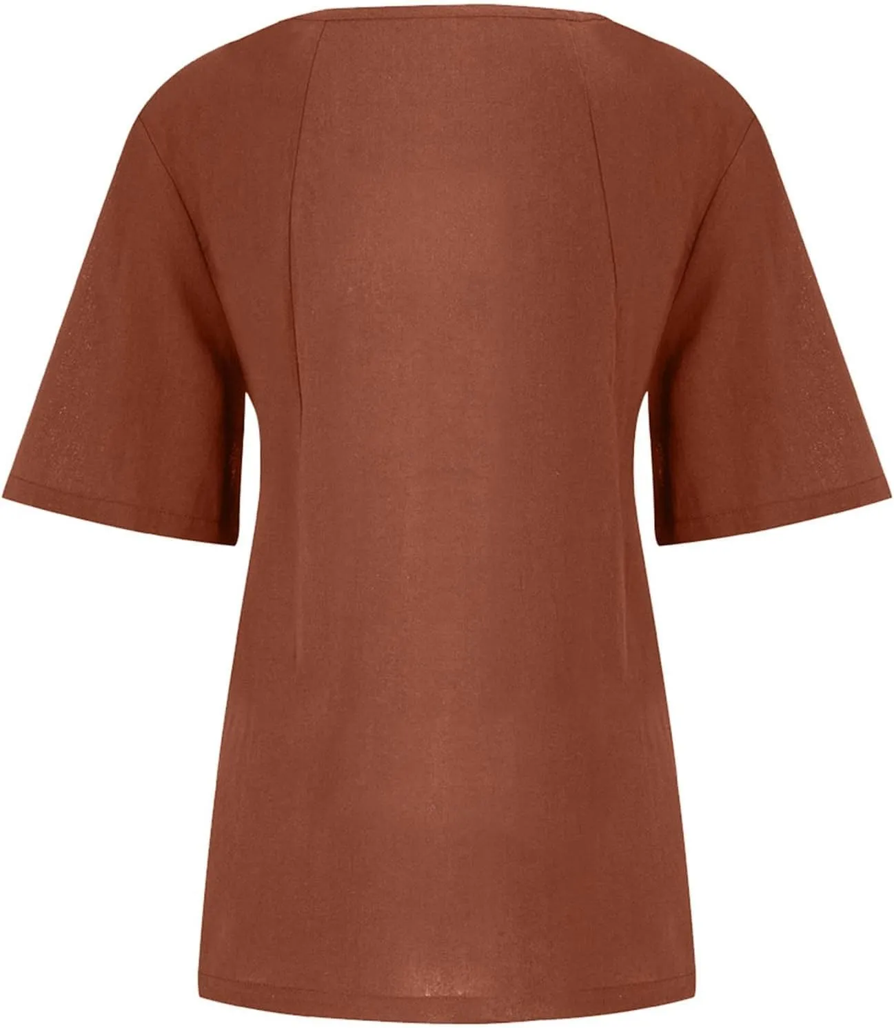 Womens Cotton Linen Button Down Shirt Short Sleeve Print Blouse Casual Crew Neck Tops Summer Flowy Tops for 2024