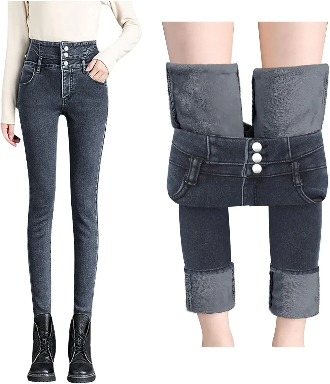 Womens Flare Jeans High Waisted Wide Leg Baggy Jeans Stretch Denim Pants Distressed Boyfriend Denim Jeans