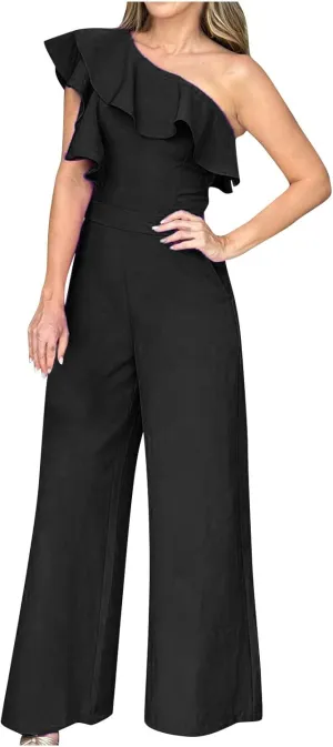 Womens Jumpsuit Coveralls Pants Catsuit for Women Straight Leg Plain Long Leg Fall Summer Jumpsuit 2024 Fashion Y2K
