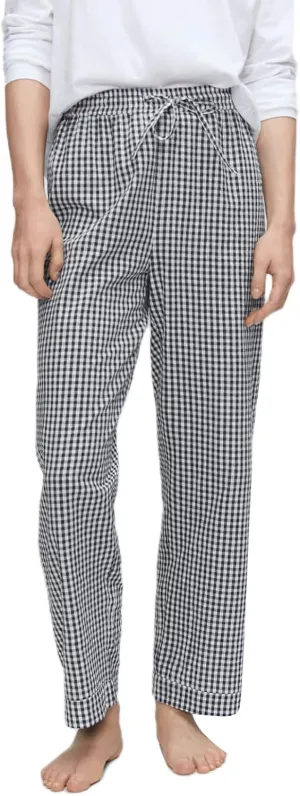 Women's Loose Checkered Wide Leg Pants Casual High Waist Straight Lounge Trousers Y2K Gingham Pants