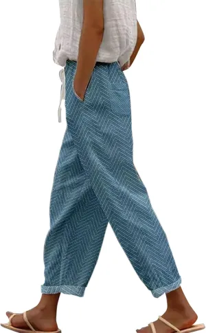 Women's Pants and Summer Casual Drawstring Pants Petite Summer Beachwear Compression Leggings for Women High Waisted