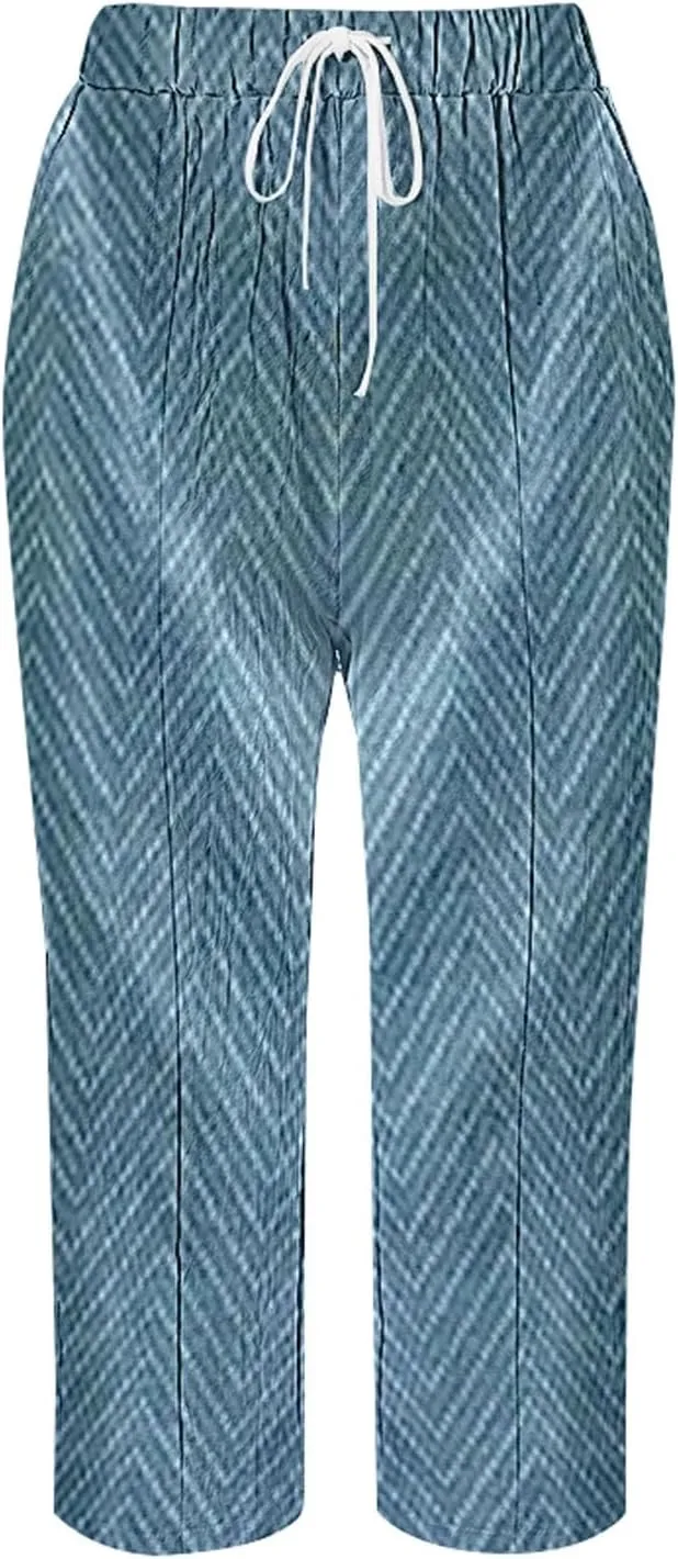 Women's Pants and Summer Casual Drawstring Pants Petite Summer Beachwear Compression Leggings for Women High Waisted