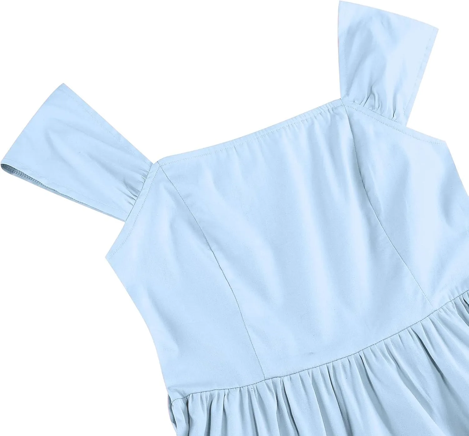 Women's Summer Casual Dress Dress Waist Bow Solid Color Cotton Vest Skirt Retro Elegant Casual Boho Floral