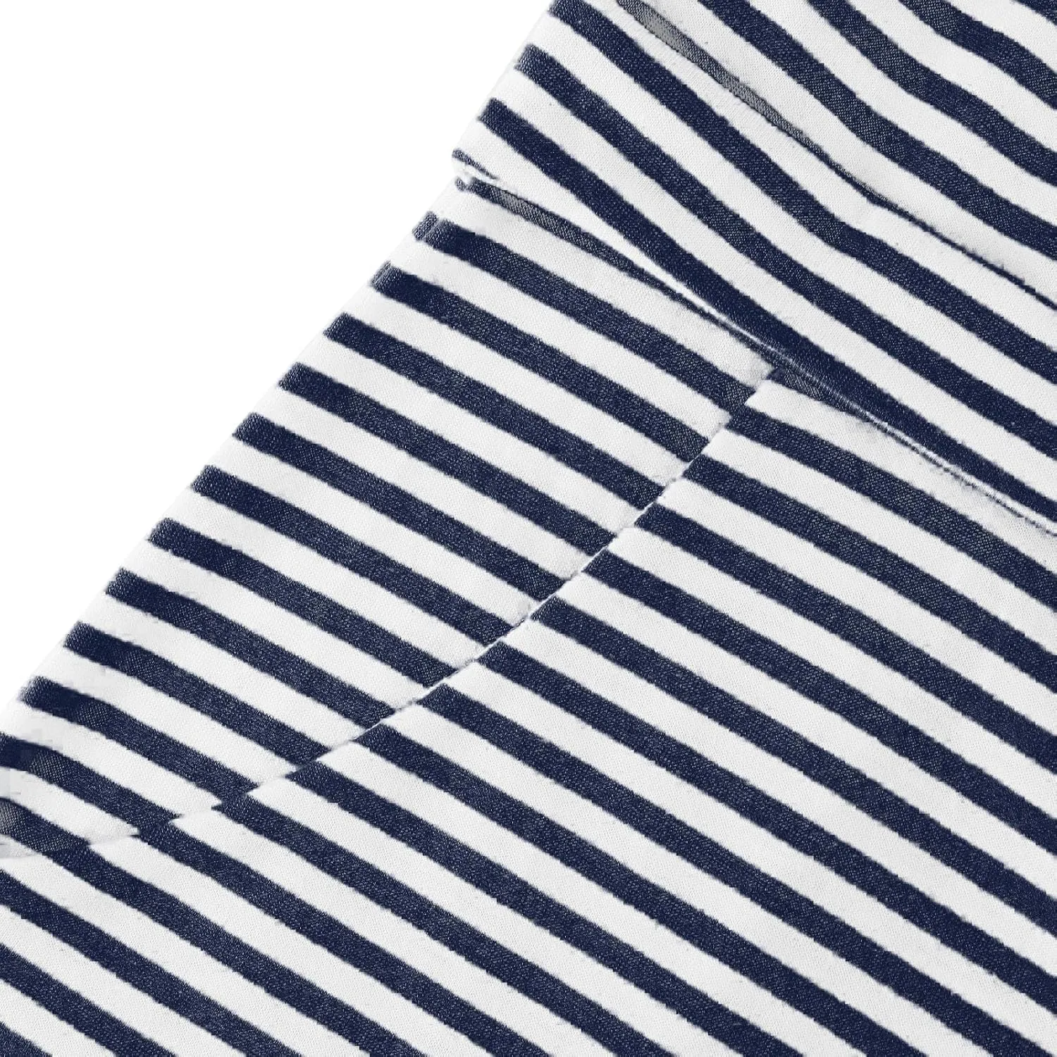 Women's Summer Dresses 2025 Trendy Crewneck Short Sleeve Midi T Shirt Dress Tie Waist Striped Tunic Dress with Pocket