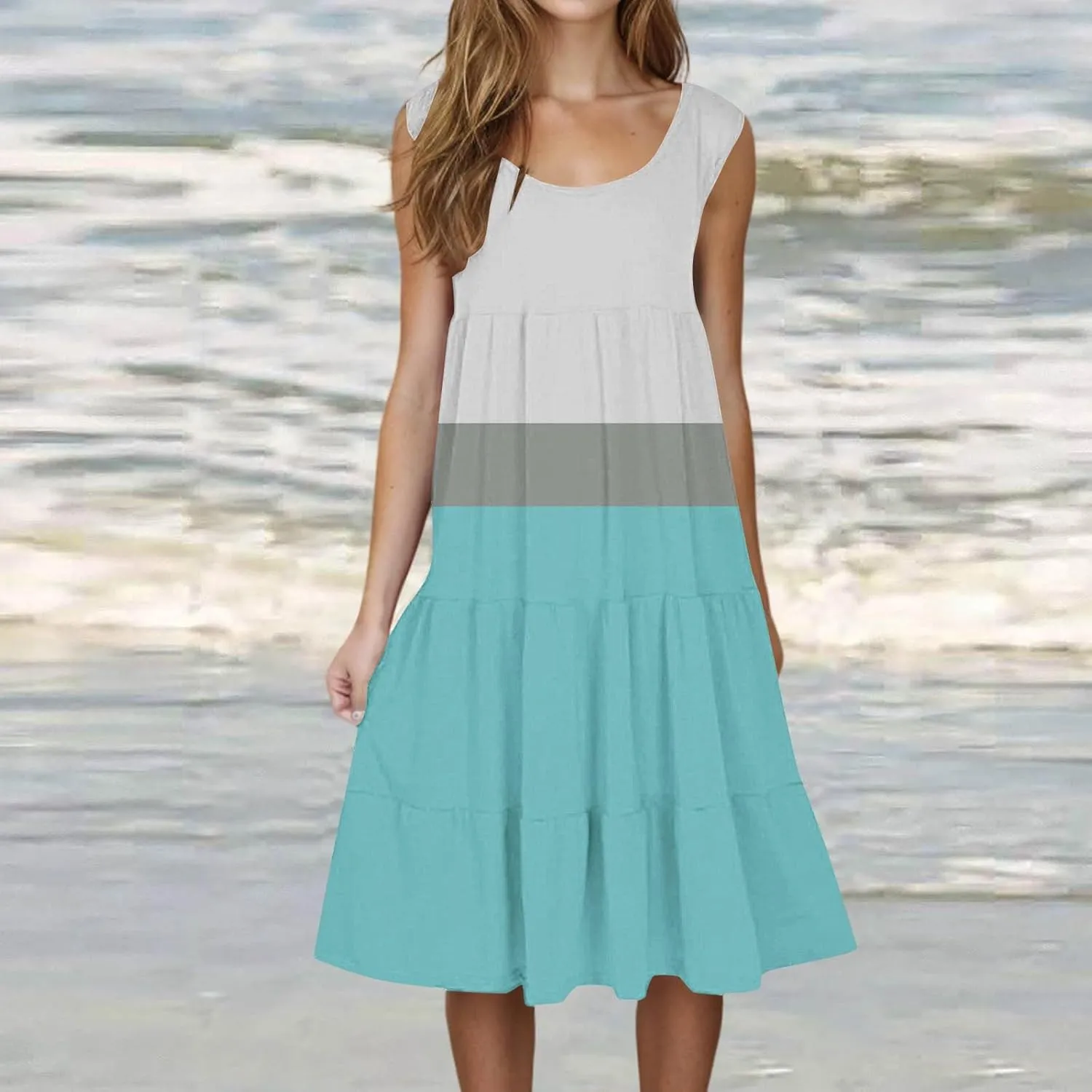 Womens Summer Dresses Summer Dresses for Women Plus Size Beach Dress Casual Sundresses Sexy Sleeveless Dress Flowy