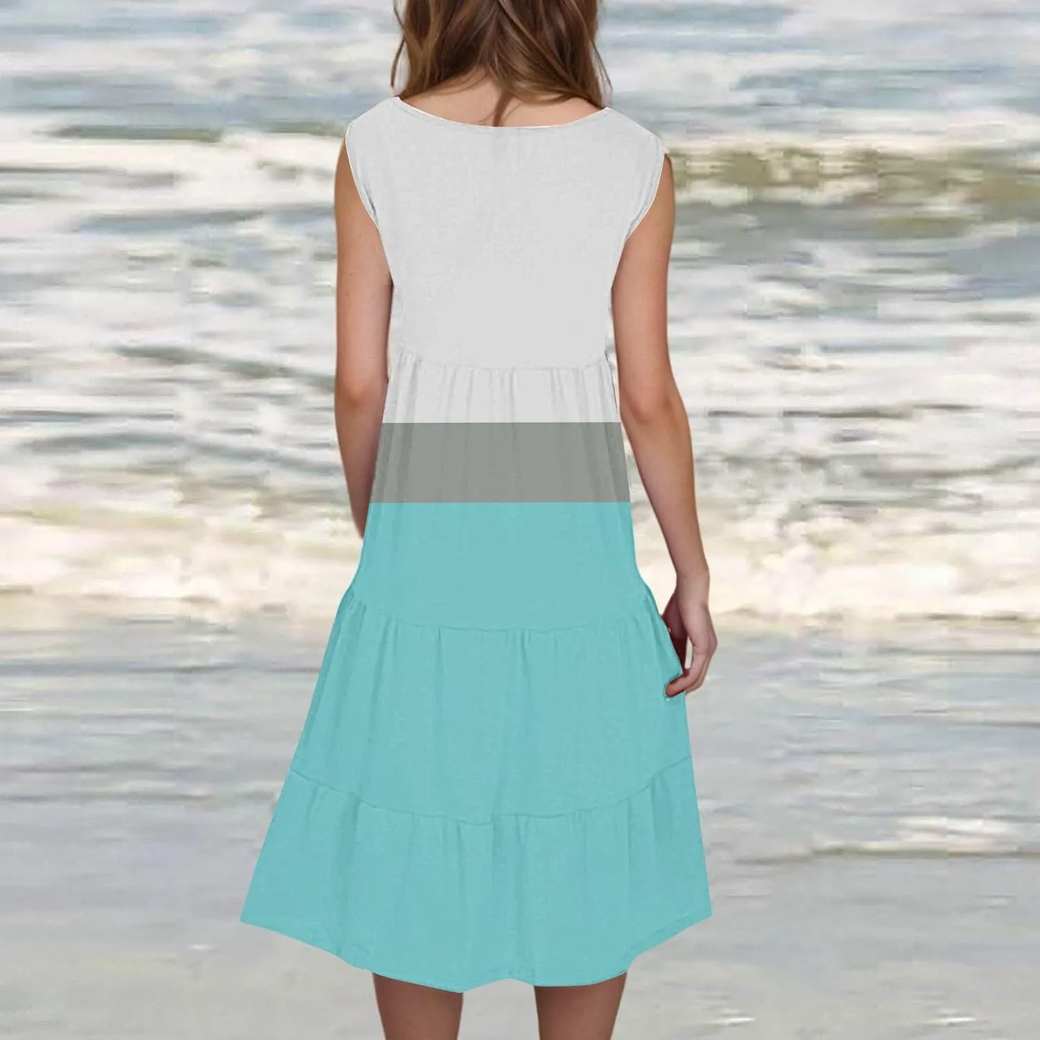 Womens Summer Dresses Summer Dresses for Women Plus Size Beach Dress Casual Sundresses Sexy Sleeveless Dress Flowy