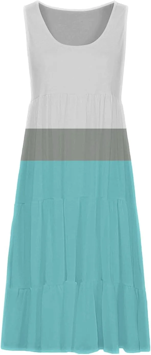 Womens Summer Dresses Summer Dresses for Women Plus Size Beach Dress Casual Sundresses Sexy Sleeveless Dress Flowy