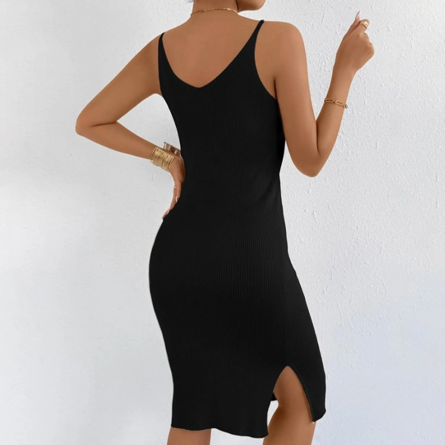 Womens Summer Floral Midi Dresses Elegant Halter Neck Empire Waist Dress Soft Knit Boho Casual Beach Vacation Dresses