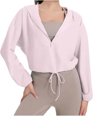 Women's Sun Protection Jackets Lightweight Breathable UPF 50  Shirt Hoodie Hiking Running Athletic Jacket Outdoor