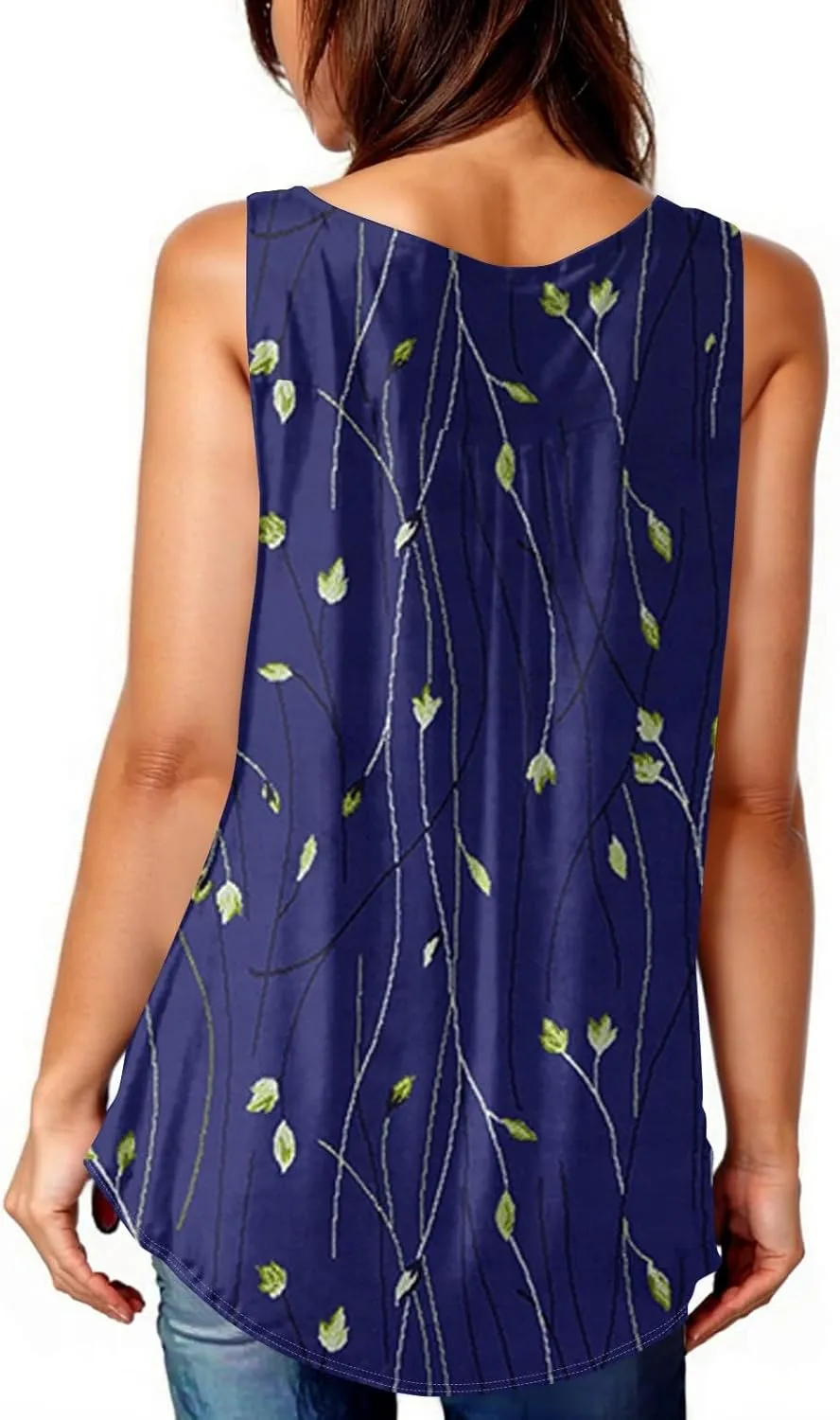 Womens Trendy Tank Tops 2025 Loose Fit Summer Sleeveless V Neck Button Down Shirt Casual Trendy Outfits Clothes