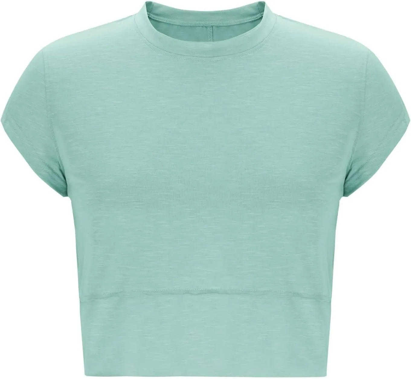 Workout Cropped Tops for Women Flowy Athletic Tops Oversized Loose Fit Running Yoga Quick Dry Soft Crewneck Tees